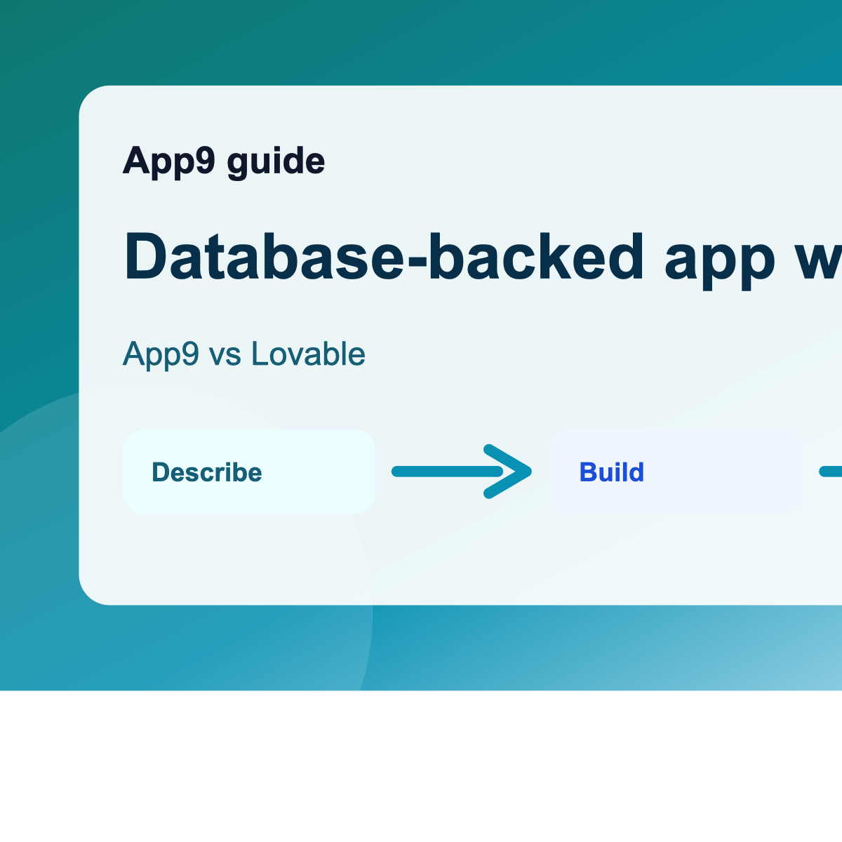 Database-backed app workflow comparison