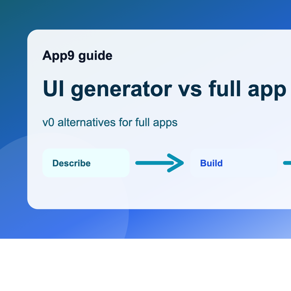UI generator vs full app platform