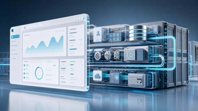 Beautiful app interface connected to backend systems for a full application